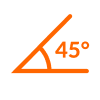 Stark (~45°) 