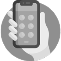 Illustration: Hand die ein Smartphone hält